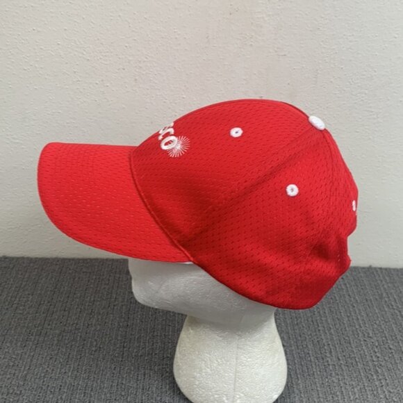 NIPSCO Baseball Hat Cap Mens OSFM Red White Jersey Mesh Strapback Indiana OTTO - Picture 6 of 12